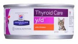 visciukus - Šlapias kačių maistas Hill's Prescription Diet Thyroid Care Y/D, vištiena, 0.156 kg - 3 nuotrauka