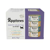 kaciukai ivairus - Šlapias kačių maistas Applaws Variety Selection Multipack, vištiena/žuvis, 12 x 70 g - 2 nuotrauka