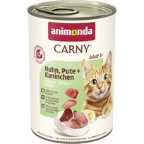 animonda carny - Šlapias kačių maistas Animonda Carny Adult, triušiena/vištiena/kalakutiena, 0.4 kg - 2 nuotrauka