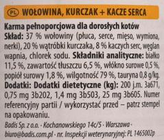 animonda carny - Animonda Carny Adult su jautiena, vištiena ir ančių širdimis 400 g - 2 nuotrauka