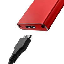 usb 3.0 sata 2.5 - Qoltec 51831 Korpusas ,  M.2 SSD diskas ,  SATA ,  NGFF ,  USB 3.0 ,  Super greitis 5Gb/s ,  2TB ,  Raudona (Red) - 7 nuotrauka