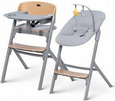 KINDERKRAFT maitinimo kėdutė LIVY WOOD + naujagimio gultukas CALMEE, ruda (Brown)