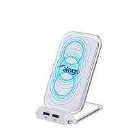 indukcinis laidas - Akyga Wireless Chargers White - 2 nuotrauka