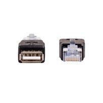 rj 45 usb adapteris - Akyga Adapter USB / RJ-45 Black - 3 nuotrauka