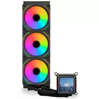 vandens ausintuvas - Lian Li GALAHAD II LCD SL-INF 360mm Liquid CPU Cooler, Black - 5 nuotrauka