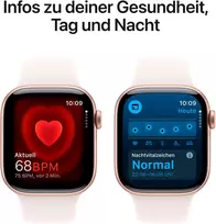aukso apyranke - Apple Watch Series 10 GPS 42mm Rose Gold Aluminium Case with Light Blush Sport Band S/M - 4 nuotrauka