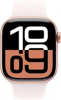 aukso apyranke - Apple Watch Series 10 GPS 42mm Rose Gold Aluminium Case with Light Blush Sport Band S/M - 5 nuotrauka