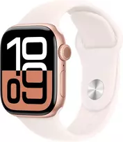aukso apyranke - Apple Watch Series 10 GPS 42mm Rose Gold Aluminium Case with Light Blush Sport Band S/M - 6 nuotrauka