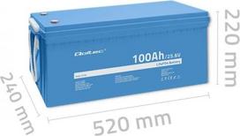 lifepo4 akumuliatorius - Qoltec LiFePO4,  25.6V ,  100Ah ,  2560Wh ,  BMS - 2 nuotrauka