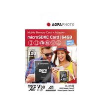 agfa - AgfaPhoto 64GB MicroSDXC UHS-I Class 10 + Adapter - 2 nuotrauka