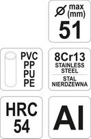 yato reples - Yato PVC vamzdžių pjoviklis YT-2228 51 mm - 2 nuotrauka
