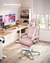 songmics biuro kede - Songmics OBG073P01, juoda/raudona - 8 nuotrauka
