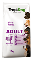 sunu maistas ryziai su eriena - TropiDog Premium Adult Medium & Large, ėriena/ryžiai, 12 kg - 2 nuotrauka