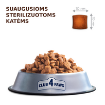 club 4 maistas sterilised - CLUB 4 PAWS Premium visavertis ėdalas suaugusioms sterilizuotoms katėms Sterilized 14 kg - 2 nuotrauka