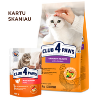 club 4 paws urinary - Club 4 Paws Premium Urinary Health sausas maistas su vištiena suaugusioms katėms, 2 kg - 3 nuotrauka