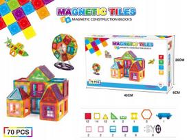 magnetines detales - Magnetinis konstruktorius, 70 detalių - 2 nuotrauka