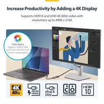 adapteris usb to hdmi - Adapteris StarTech USB-C - HDMI USB-C male, HDMI female, 0.13 m, juoda - 3 nuotrauka