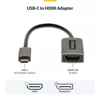 adapteris usb to hdmi - Adapteris StarTech USB-C - HDMI USB-C male, HDMI female, 0.13 m, juoda - 5 nuotrauka