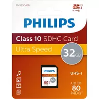 32gb atminties kortele - Philips SDHC Card 32GB Class 10 UHS-I U1 - 2 nuotrauka