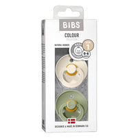 gumos - Bibs Seilinukai Seilinukai 2 pakelių Sage Ivory S čiulptukas raminanti Hevea guma - 2 nuotrauka