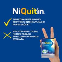 vaistai lt -  NIQUITIN MINT, 2 mg, vaistinė kramtomoji guma, N30  - 2 nuotrauka