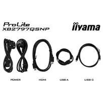 2560x1440 monitorius - iiyama ProLite XB2797QSNP-B1 27", QHD, IPS, USB-C, KVM - 3 nuotrauka