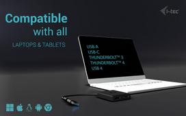 usb c usb c dp - I-TEC USB-A/C 2X DP ADAPTERIS / DVIGUBAS 4K DP VAIZDO ADAPTERIS - 4 nuotrauka