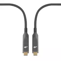 optinis usb kabelis - TB USB-C į USB-C optinis vaizdo kabelis 4K hibridinis 5 m Juodas (Black) - 3 nuotrauka