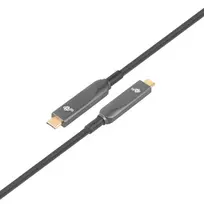 optinis usb kabelis - TB USB-C į USB-C optinis vaizdo kabelis 4K hibridinis 5 m Juodas (Black) - 4 nuotrauka
