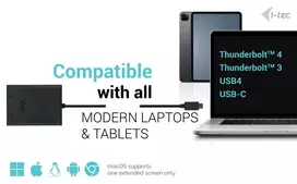 usb c usb c dp - I-tec USB-C DUAL 4K/60HZ (SINGLE/8K/30HZ) DP VAIZDO ADAPTERIS - 2 nuotrauka