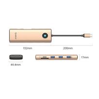 hdmi vga - ORICO PW11 9in1 USB-C prijungimo stotelė Rožinio aukso (Rose Gold) - 2 nuotrauka