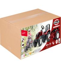 paspiriamos masineles - Falk Valtra S4 pedalinis traktorius su priekaba, raudonas (Red) - 3 nuotrauka