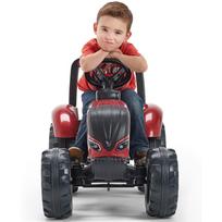 paspiriamos masineles - Falk Valtra S4 pedalinis traktorius su priekaba, raudonas (Red) - 4 nuotrauka