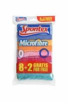Mikropluošto šluostės SPONTEX, 8+2 vnt