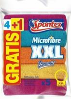 Šluostės SPONTEX XXL, mikropluoštas, visų tipų paviršiams, 4+1 vnt.