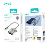 sd korteliu skaitytuvas - Bwoo BO-BZ63 Adapteris Lightning į SD/TF kortelę Juodas (Black) - 2 nuotrauka