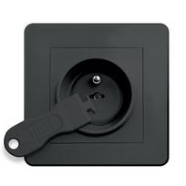 elektros rozetes - Sipo rozetės apsauga SBS-C10B, 12 vnt, juoda (Black) - 2 nuotrauka