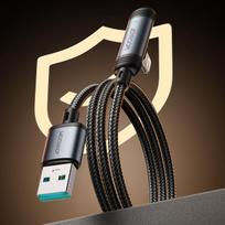 lightning usb - Joyroom S-A56 EnjoyX Series 90° USB-A į Lightning kabelis 1.2m Juodas (Black) - 2 nuotrauka