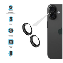 iphone 17 ekrano apsauga - Kameros stikliuko apsauga Fixed Apple iPhone 17, juoda - 3 nuotrauka