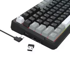 mechanine klaviatura - Redragon ARLOKKS QMK K742 Belaidė Klaviatūra Juoda (Black) - 4 nuotrauka