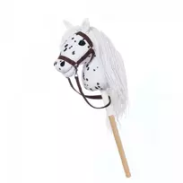 hobby horsing - HOPPIHORSE Hobby Horse A4 Leopardas, baltas, tarantulinis kailis - 2 nuotrauka