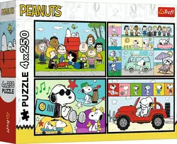 Trefl Peanuts Adventures 13370, 4 x 250 det.