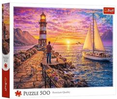 Trefl Lighthouse At Sunset, 34 x 48 cm, 500 det.