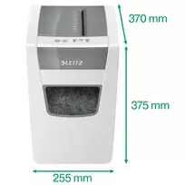 lapu smulkintuvas - Leitz IQ Slim Office P-4, Cross shredding, 22 cm, 4 x 28 mm, 23 L, Touch, 1800 mm/min - 4 nuotrauka