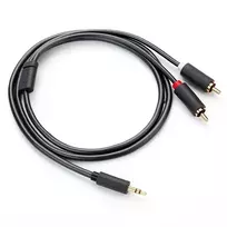 rca 3.5 - UGREEN AV102 2x RCA cable (Cinch) jack 3.5 mm 1.5m (black) - 2 nuotrauka