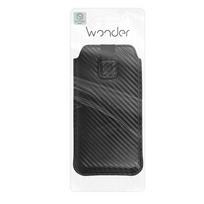 telefonas nokia 225 4g - Wonder CARBON Dėklas (Size M) skirtas Apple iPhone 5/Nokia 215 4G/225/5310 2020 Juodas (Black) - 4 nuotrauka