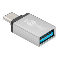 usb type c female to usb a female - Goobay Adapter USB To USB Type C Silver - 2 nuotrauka