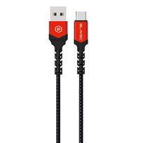 usb type c laidas - Blavec Raptor USB-A į Type-C kabelis 3A 0.5m Juodas-Raudonas (Black-Red) - 6 nuotrauka