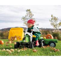 zaislinis traktorius - Žaislinis automobilis Rolly Toys Tractor With Frontloader & Trailer Green 023134 - 3 nuotrauka