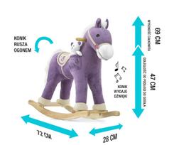 supamas arkliukas - Žaislinis supamasis arkliukas Milly Mally Pony Purple - 6 nuotrauka